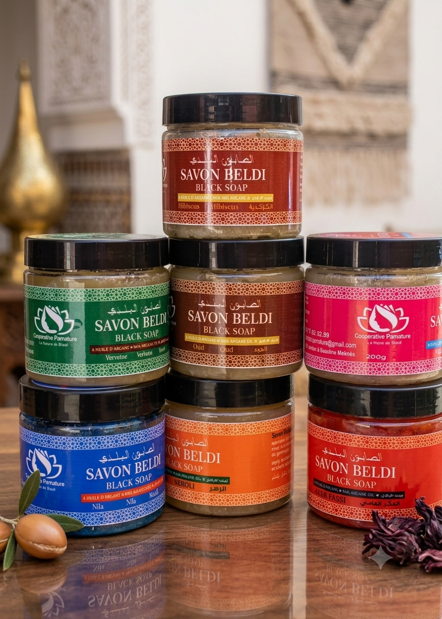 jabon beldi de argán con rosas