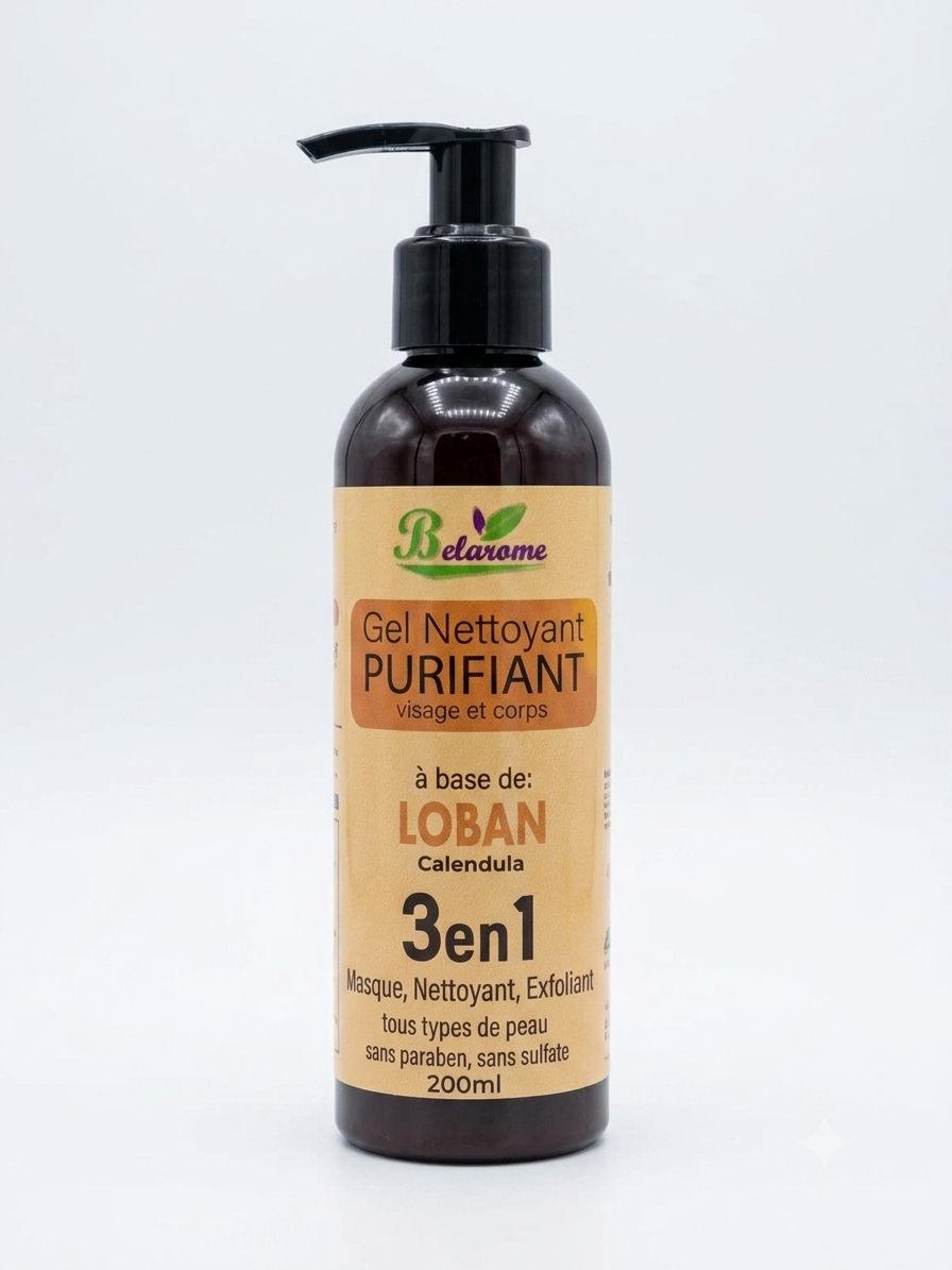 Limpiador facial de olibano y calendula