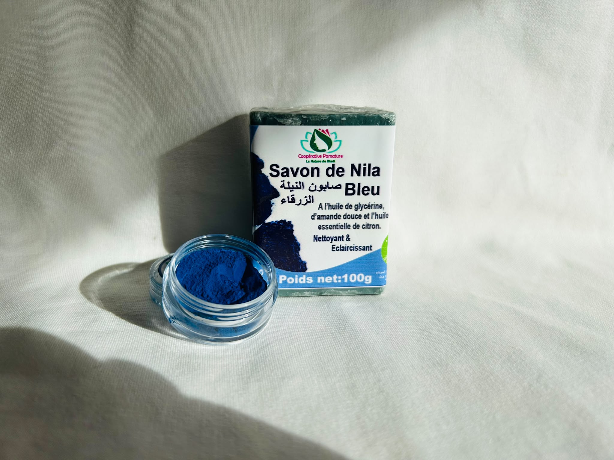 jabón de nila azul