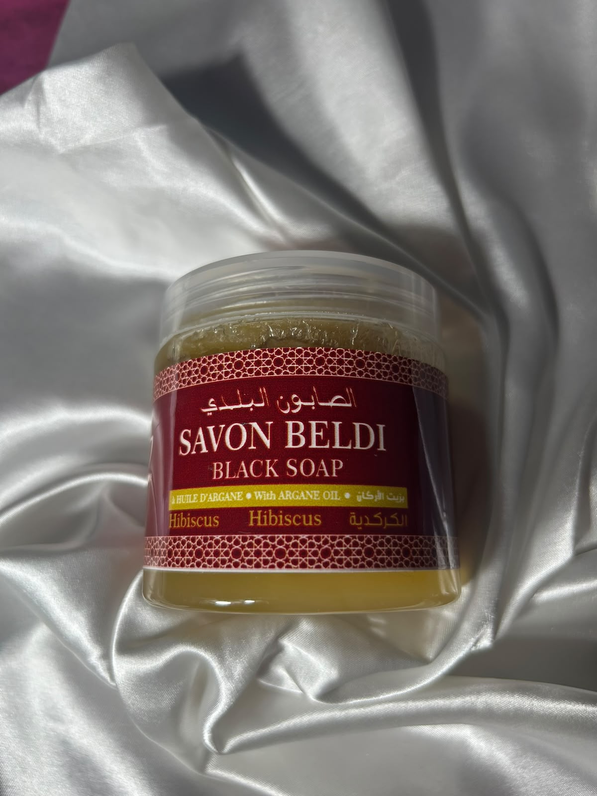 Jabón beldi de argán con rosas